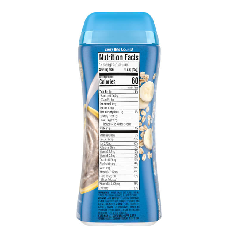 Gerber Cereal for Baby 2nd Foods Probiotic Oatmeal Banana 8 oz (227 g)