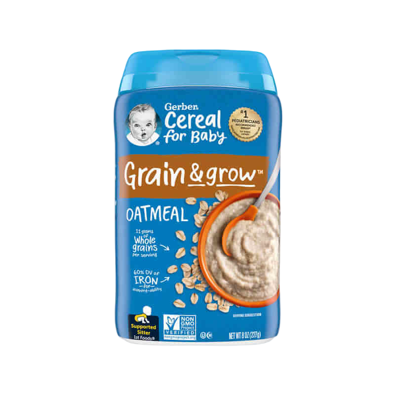 Gerber Cereal for Baby Grain & Grow 1st Foods Oatmeal 8 oz (227 g)