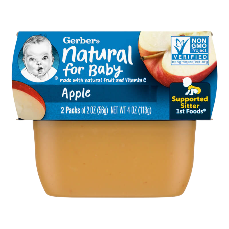 Gerber Natural for Baby 1st Foods Apple 2 Pack 2 oz (56 g) Each