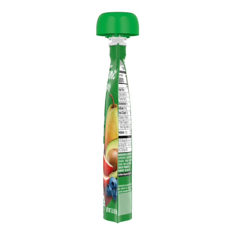 嘉寶有機嬰兒輔食（第二階段）梨藍莓蘋果酪梨 3.5 盎司（99 克）