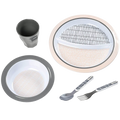 Beaba Gift Meal Set - Pink Grid