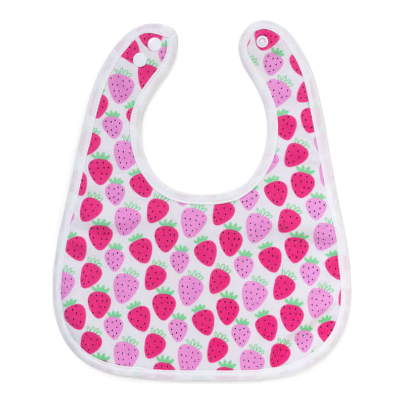 Cotton Pigs Giraffe and Strawberries Bib Set