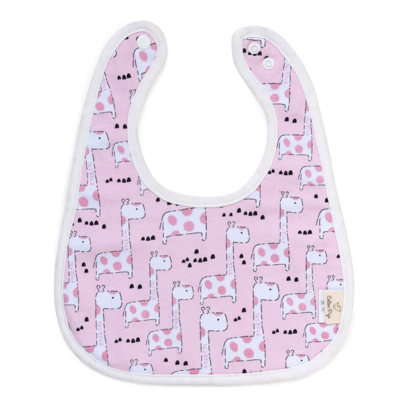 Cotton Pigs Giraffe and Strawberries Bib Set