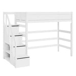 LIFETIME Kidsrooms High Bed with Step Ladder 90x200cm