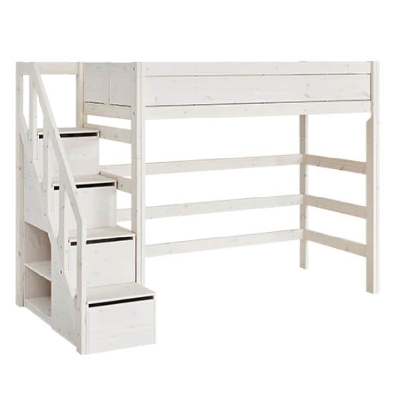 LIFETIME Kidsrooms High Bed with Step Ladder 90x200cm