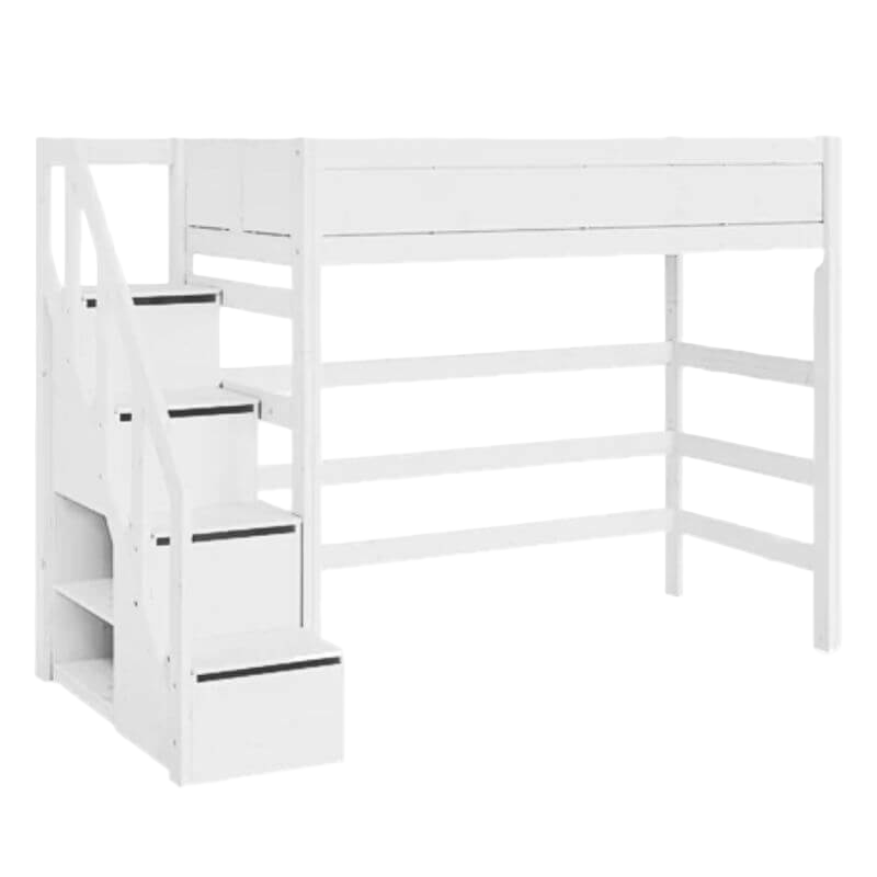 LIFETIME Kidsrooms High Bed with Step Ladder 90x200cm