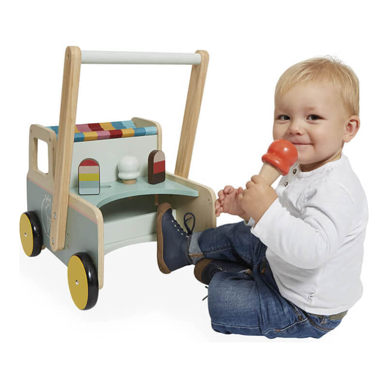 Janod Ice Cream Cart Push-Along Trolley