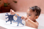 Trixie Animal suction game - 3pcs - Mrs. Elephants family blue