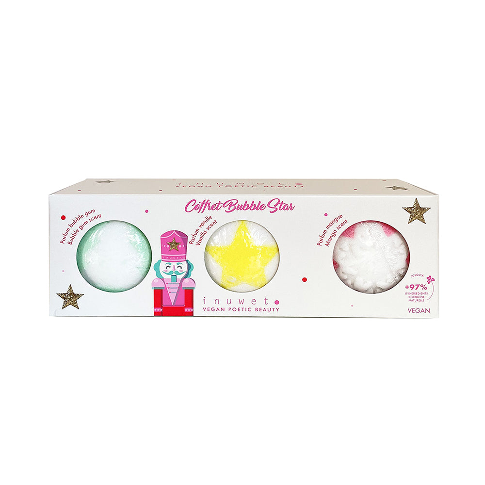 INUWET BUBBLE STAR COFFRET 3 BOULES DE BAIN NOEL 2025