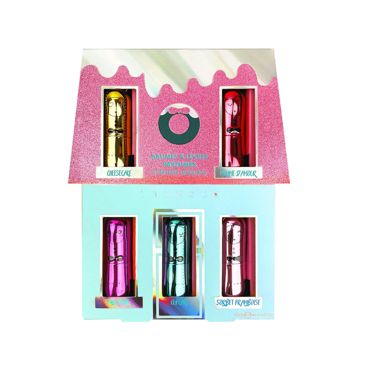 INUWET COFFRET HOUSE OF WINTERLAND - 5 LIP BALMS