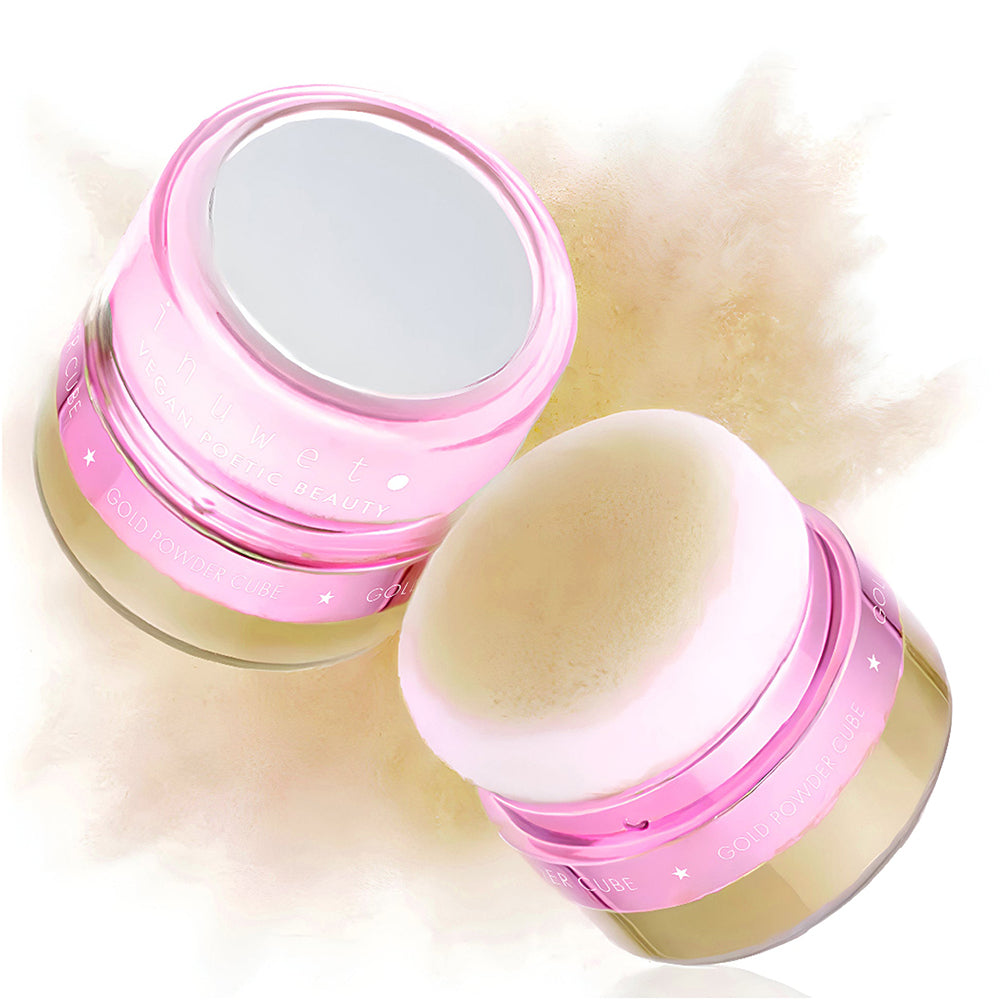 INUWET MAKEUP GOLD POWDER CUBE POUDRE OR