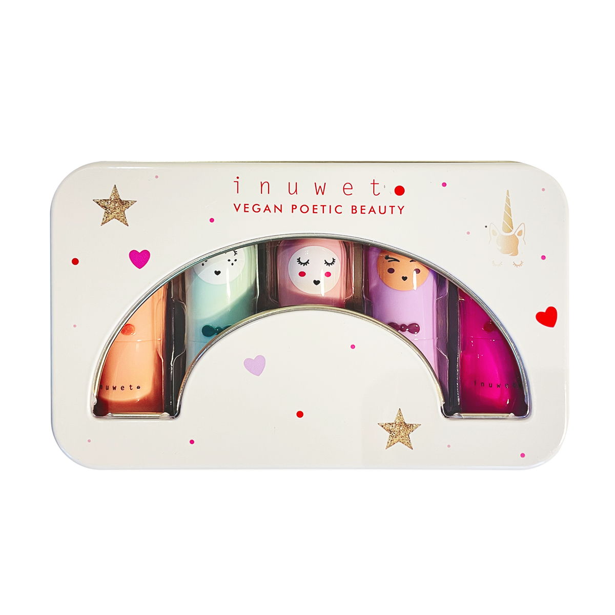 INUWET METAL BOX DELUX 5 LIP BALMS
