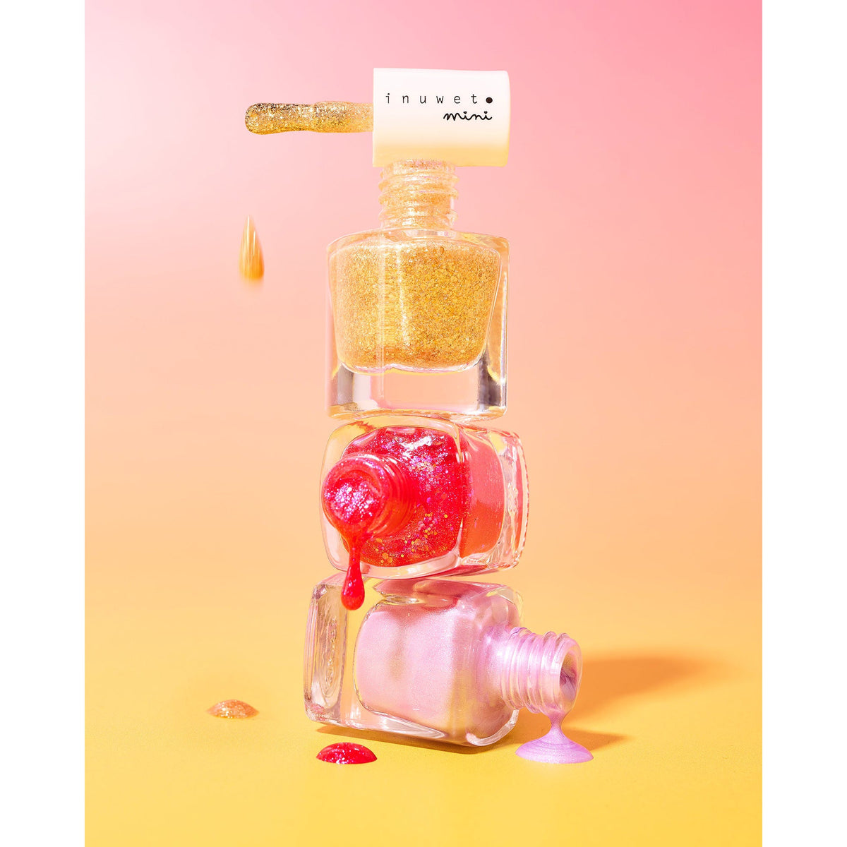INUWET WATER BASED NAILPOLISH / PINK PLUM / STRAWBERRY SCENT V02
