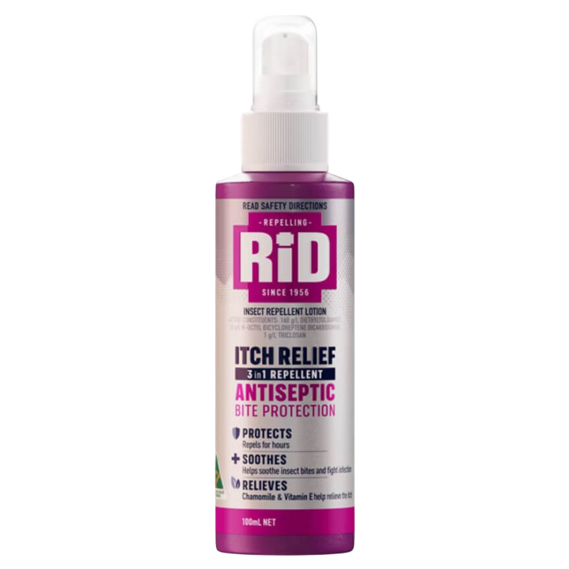 RID Itch Relief 3-in-1 Repellent Antiseptic Bite Protection - Pump Lotion 100ml