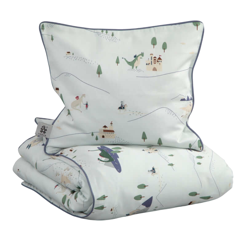 Sebra Interior Junior Bed Linen (Duvet 100x140cm / Pillow 40x45cm) - Dragon Tales