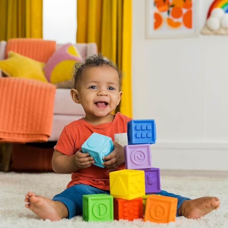 Bright Starts™ KaleidoCubes™ 9 Stack & Squeeze Blocks
