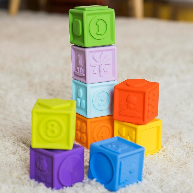 Bright Starts™ KaleidoCubes™ 9 Stack & Squeeze Blocks