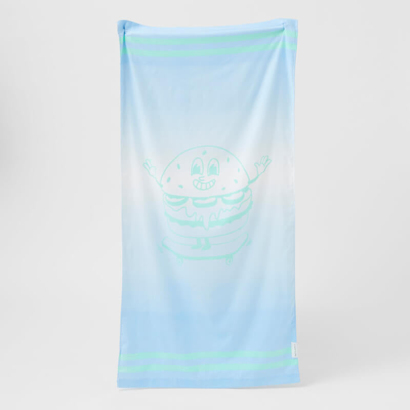 SUNNYLiFE Kids Beach Towel - The Sea Kids Blue-Lime