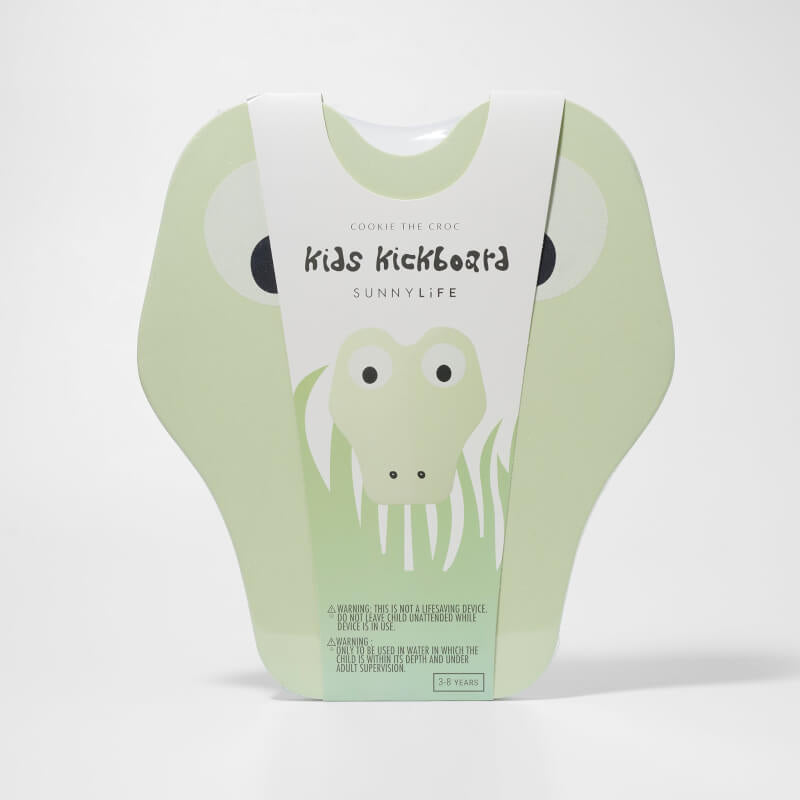 SUNNYLiFE Kids Kickboard - Cookie the Croc Light Khaki