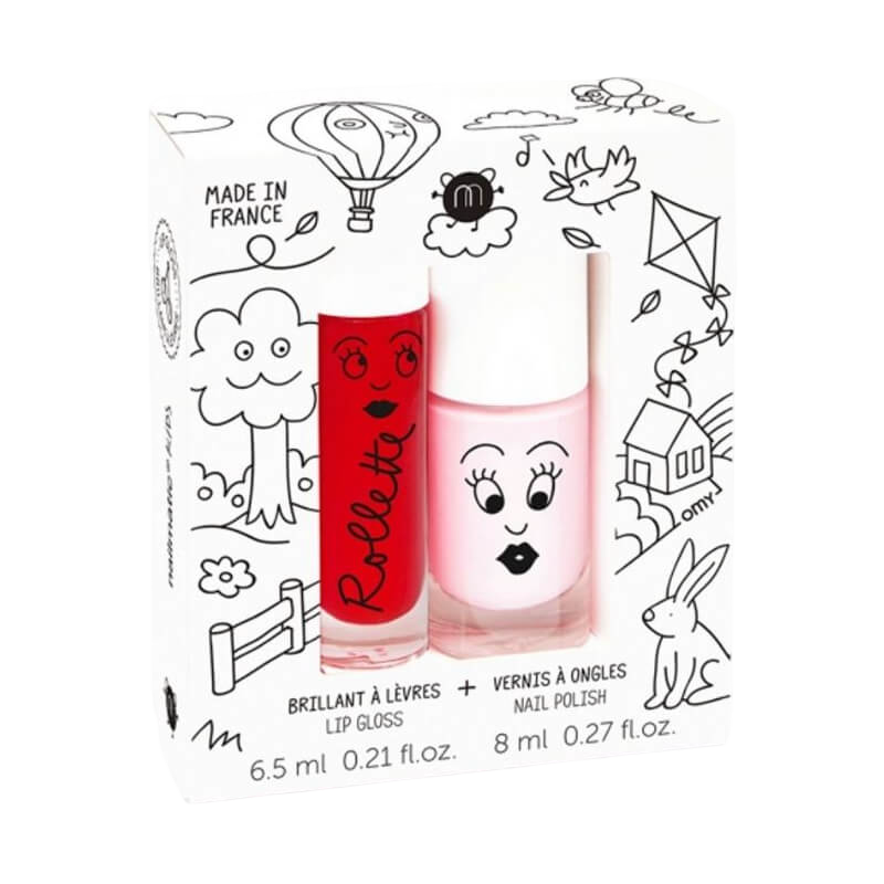 nailmatic 兒童指甲油 + 唇彩組（2 瓶）- Kids Cottage