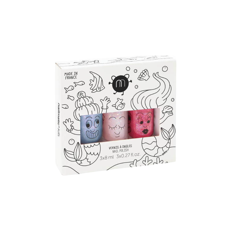 nailmatic Kids Nail Polish Set (Box of 3) - Mermaid