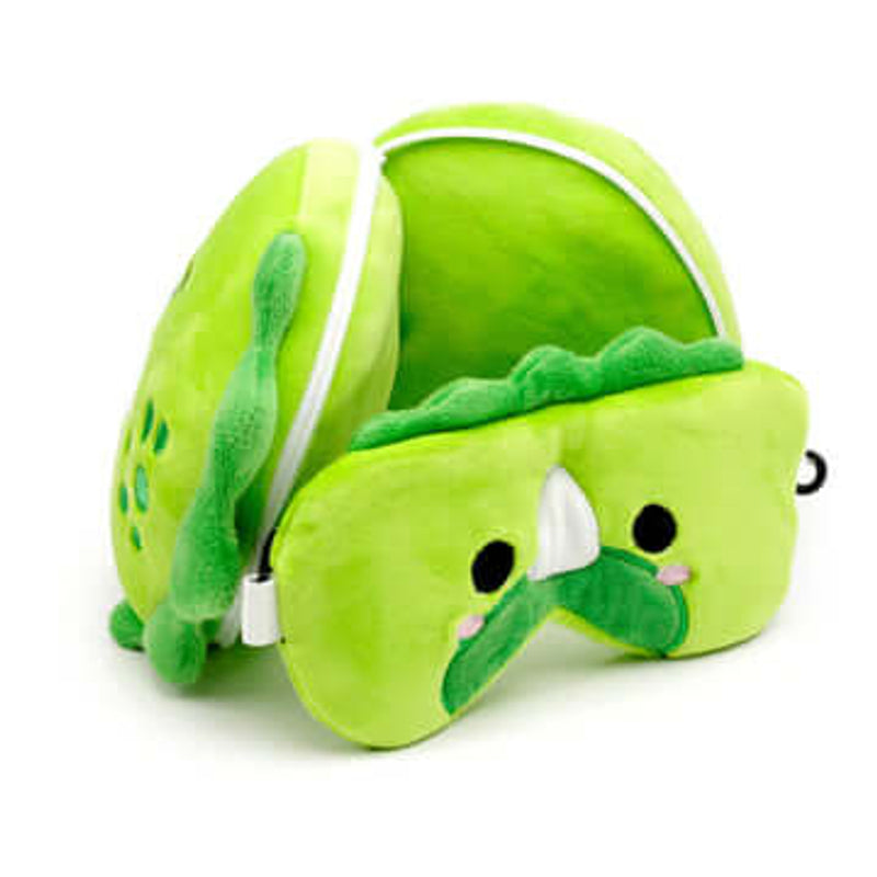 RELAXEAZZZ Kids Travel Pillow & Eye Mask - Dino