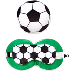 RELAXEAZZZ Kids Travel Pillow & Eye Mask - Football