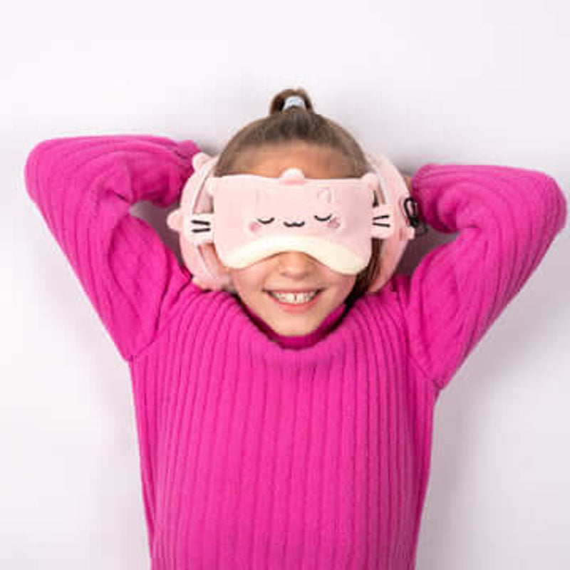 RELAXEAZZZ Kids Travel Pillow & Eye Mask - Puffer Fish