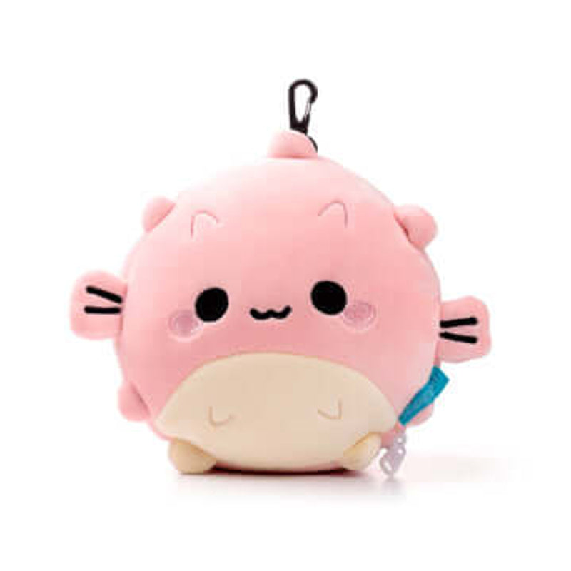 RELAXEAZZZ Kids Travel Pillow & Eye Mask - Puffer Fish