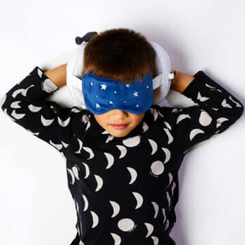 RELAXEAZZZ Kids Travel Pillow & Eye Mask - Space Cadet