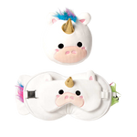 RELAXEAZZZ Kids Travel Pillow & Eye Mask - Unicorn