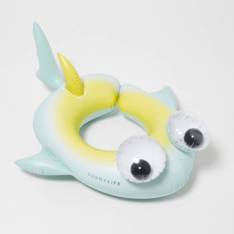 SUNNYLiFE Kids Tube Pool Ring - Salty the Shark Multi