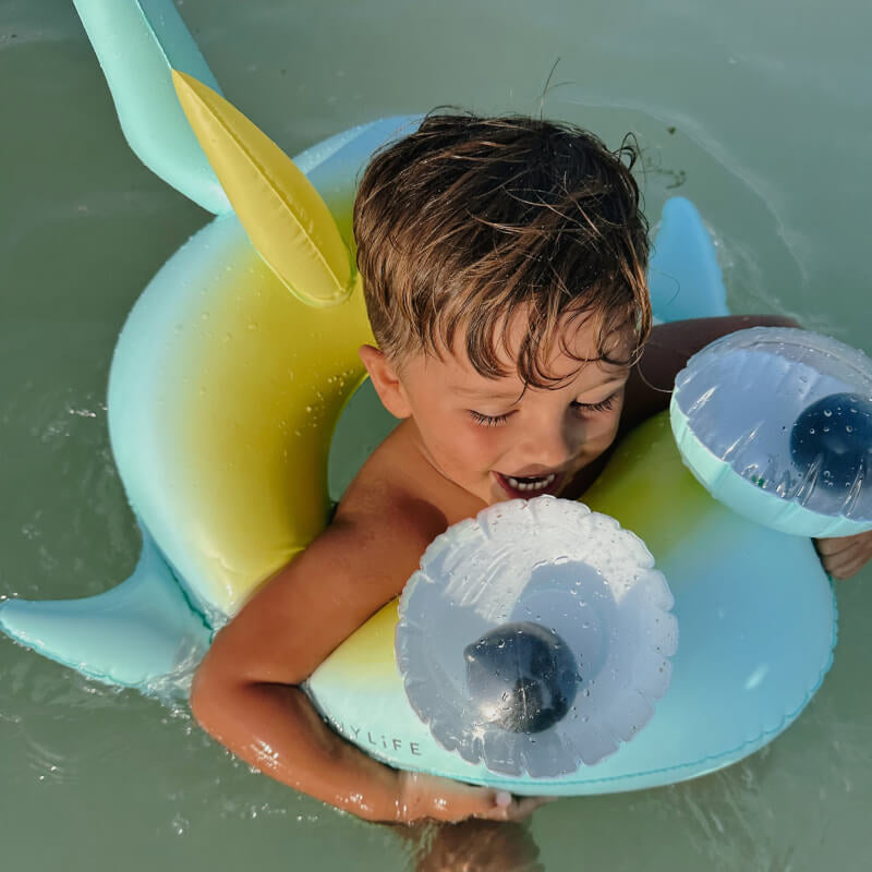 SUNNYLiFE Kids Tube Pool Ring - Salty the Shark Multi