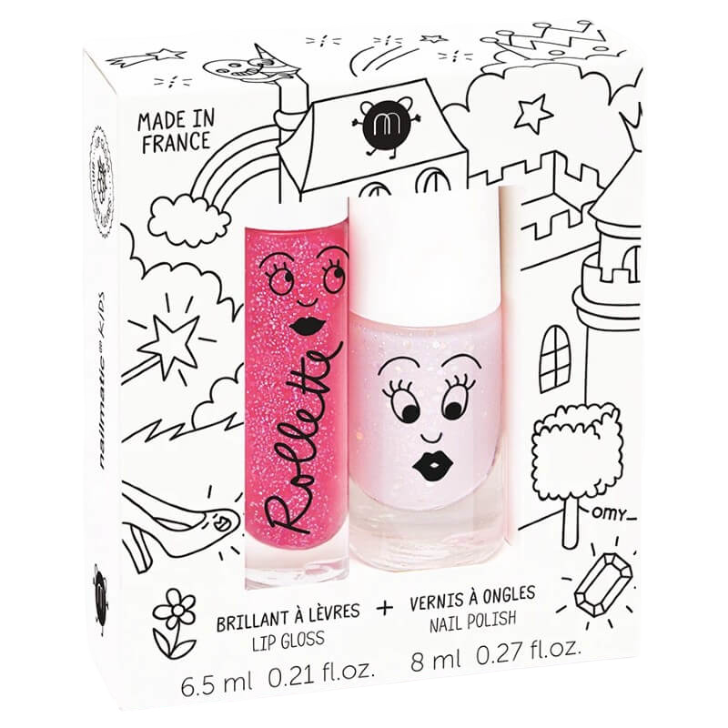nailmatic Kids Nail Polish + Lip Gloss Set (Box of 2) - Fairytales