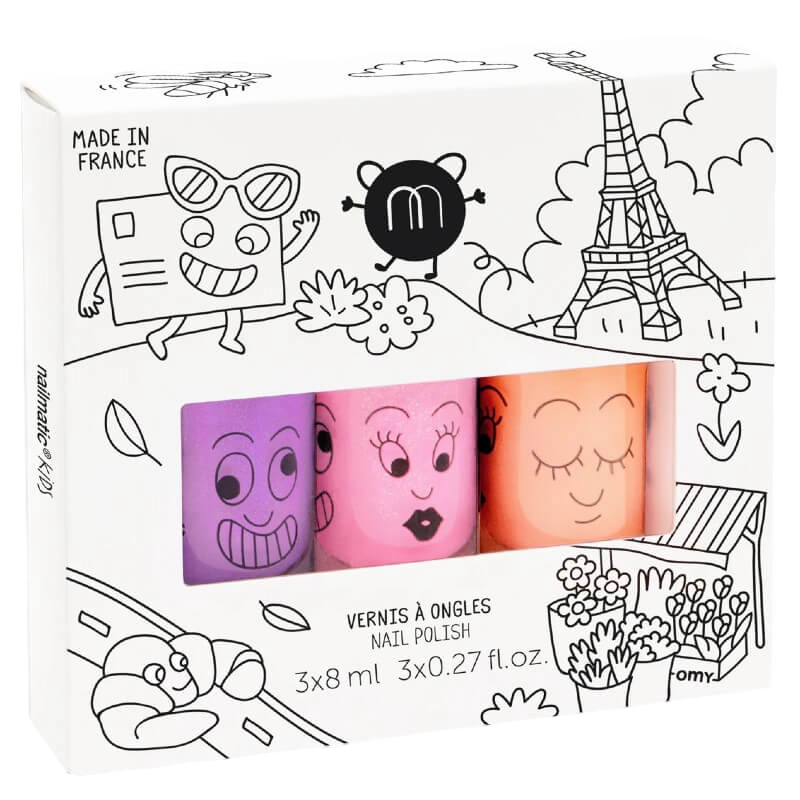 nailmatic Kids Nail Polish Set (Box of 3) - Paris