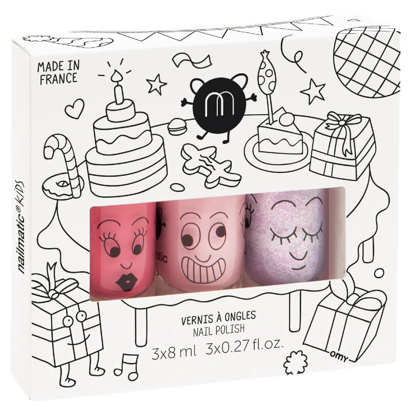 nailmatic Kids Nail Polish Set (Box of 3) - Party