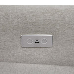Babyletto Kiwi 電動躺椅及旋轉搖椅，附 USB 連接埠 - 性能灰環保編織布料