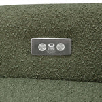 Babyletto Kiwi Electronic Recliner & Swivel Glider w/ USB Port - Olive Boucle with Light Wood Base