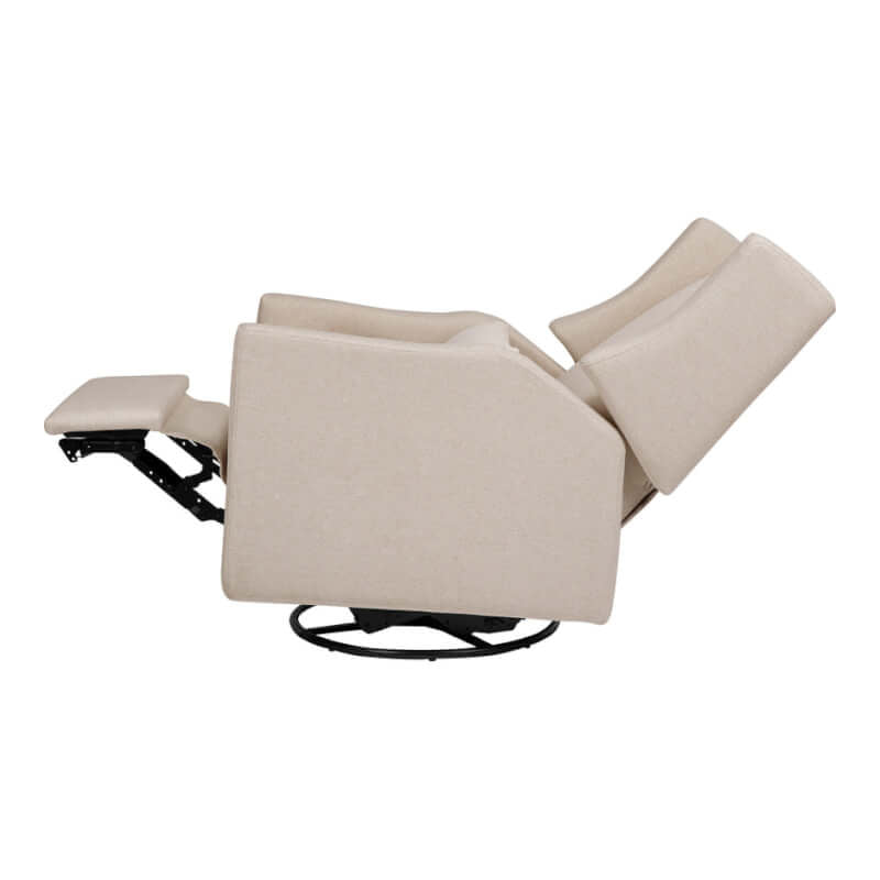 Babyletto Kiwi Electronic Recliner & Swivel Glider w/ USB Port - Performance Beach Eco-Weave