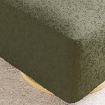 Babyletto Kiwi Gliding Ottoman - Olive Boucle with Light Wood Base