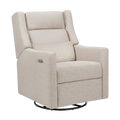 Babyletto Kiwi Plus Power Recliner and Swivel Glider with Power Adjustable Headrest and USB Port - Performance Beach Eco-Weave