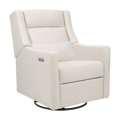 Babyletto Kiwi Plus Power Recliner and Swivel Glider with Power Adjustable Headrest and USB Port - Performance Cream Eco-Weave