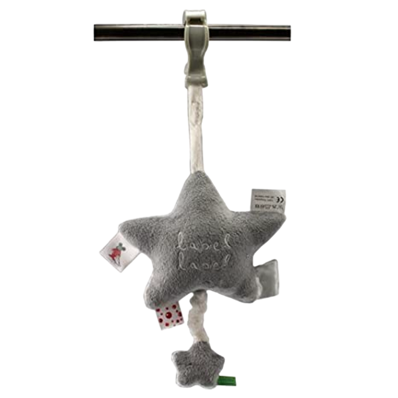 Label Label Stars Musical Pullstring - Grey / White