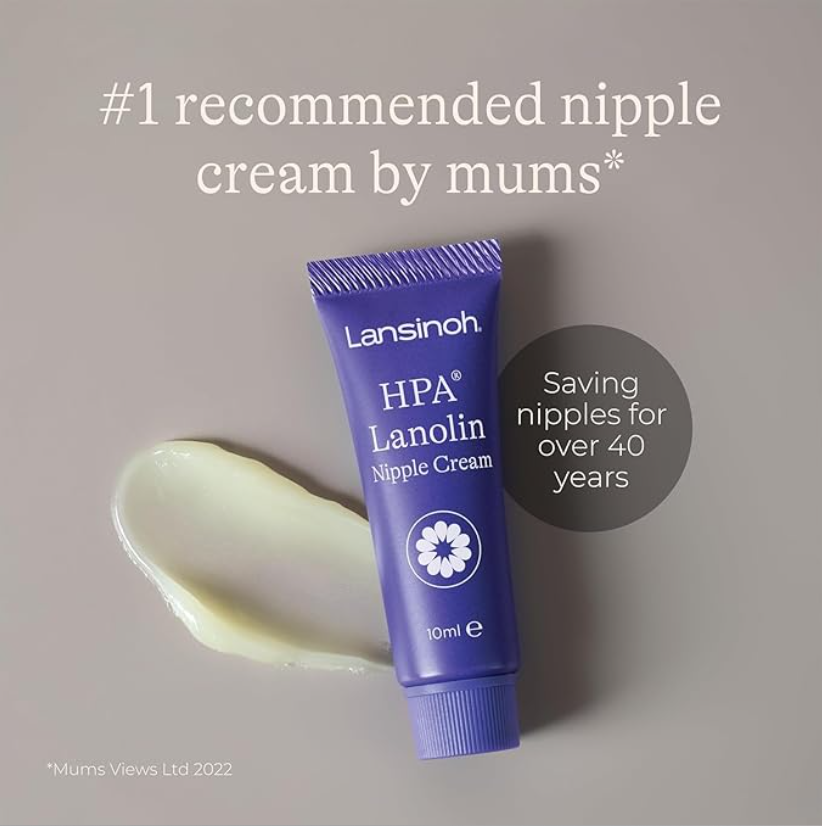 HPA Lanolin Nipple Cream - 10ml - 100% Hypoallergenic Natural