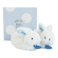 Doudou et Campagnie Lapin Bonbon 短靴帶撥浪鼓 - 藍色 0-6m