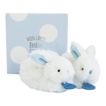 Doudou et Campagnie Lapin Bonbon 短靴帶撥浪鼓 - 藍色 0-6m
