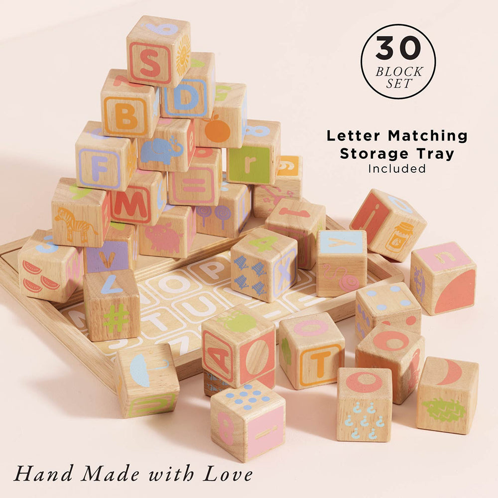 Le Toy Van ABC Learning Blocks - 30 Piece (6) FSC 100%