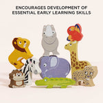 Le Toy Van Africa Stacking Animals & Bag - 10 Piece (6) FSC 100%