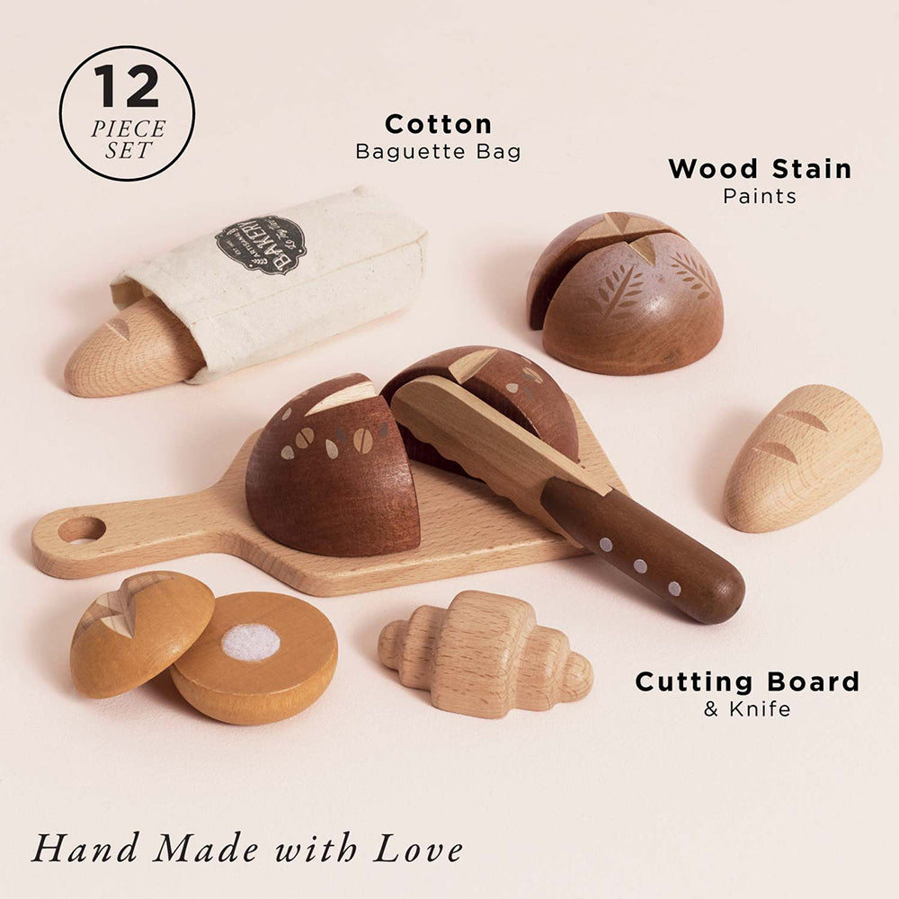 Le Toy Van Bread, Loaf and Knife Set (4)  FSC 100%