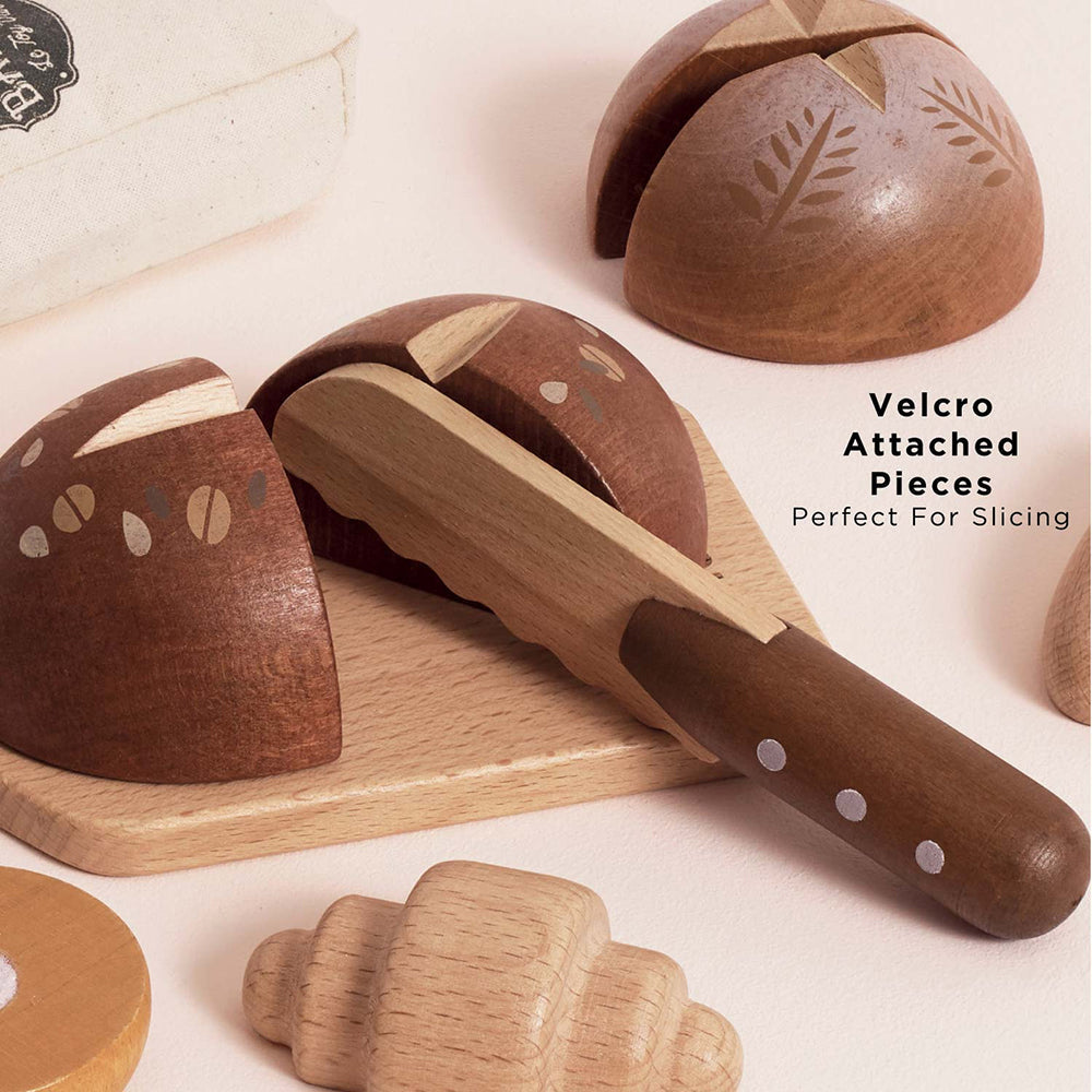 Le Toy Van Bread, Loaf and Knife Set (4)  FSC 100%